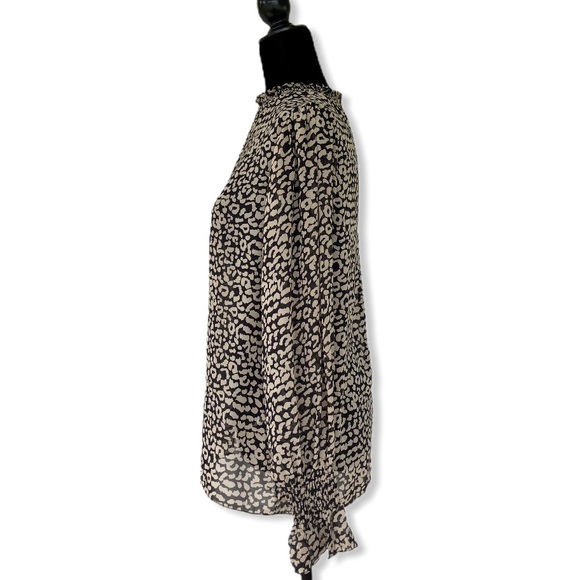 Molly Bracken Leopard Ruffle Neck Long Sleeve Top - Picture 3 of 10
